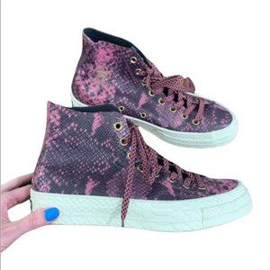Chuck Taylor All Star Ct 70 Reptile High Top Sneaker Wine Leather